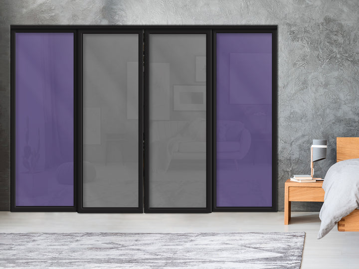Sliding Bypass Closet Door with Glass & Mirror Panel Inserts MBS4 - 0551 - DoorDiscounter