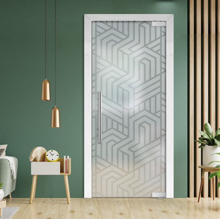 Frameless Glass Pivot Door with Self Closing Hinges FGP1 - 1400 - DoorDiscounter