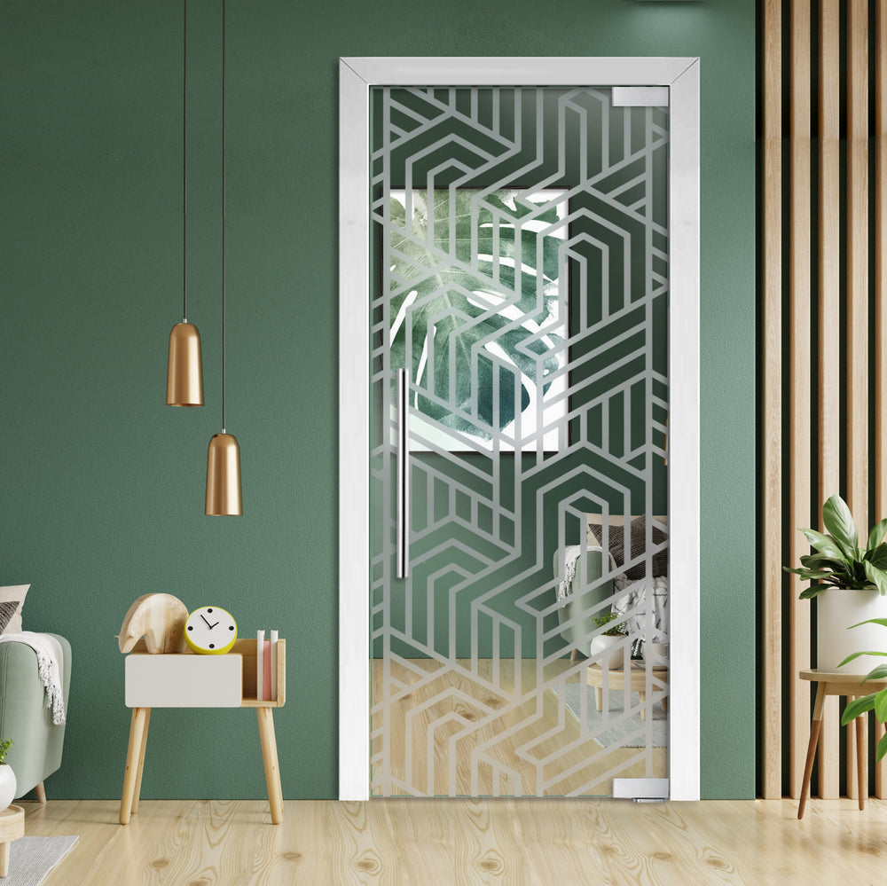 Frameless Glass Pivot Door with Self Closing Hinges FGP1 - 1400 - DoorDiscounter
