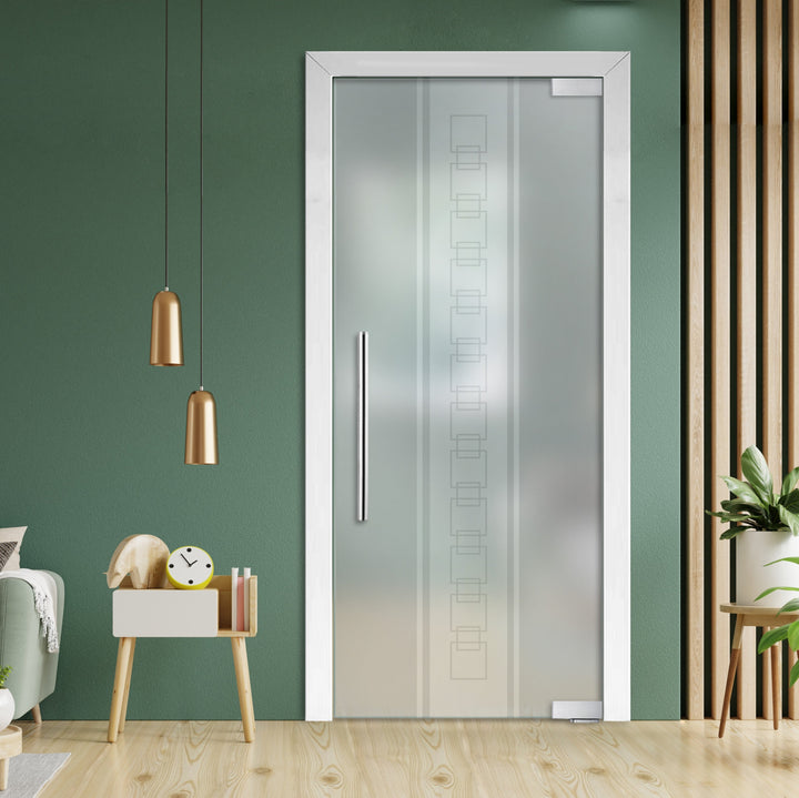Frameless Glass Pivot Door with Self Closing Hinges FGP1 - 1399 - DoorDiscounter