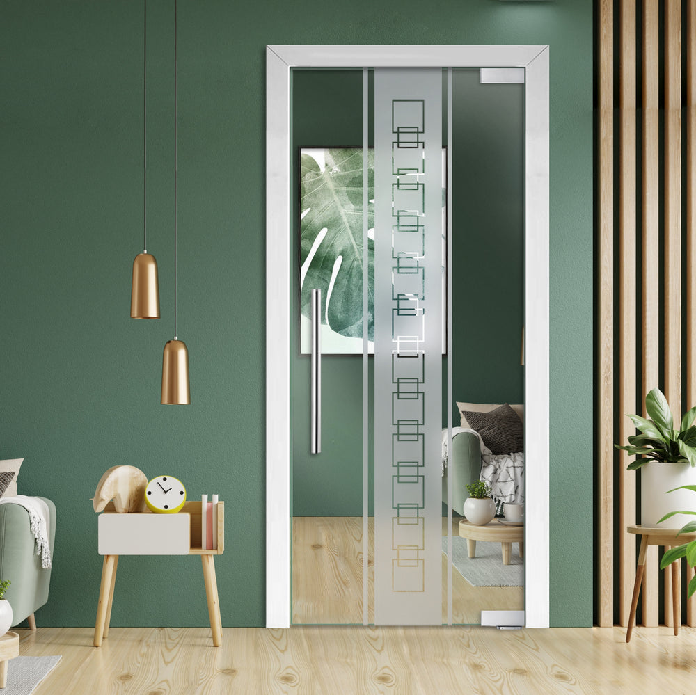 Frameless Glass Pivot Door with Self Closing Hinges FGP1 - 1399 - DoorDiscounter
