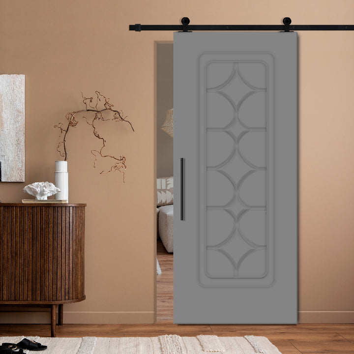 Modern Interior Flush Sliding Barn Door with CNC Router Design MICD - 1169 - DoorDiscounter