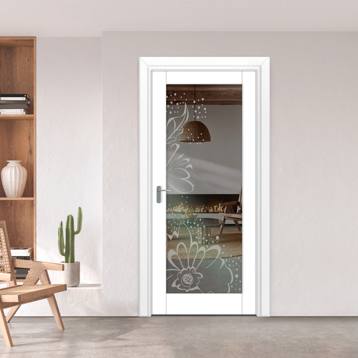 INTERIOR DOOR WITH FROSTED GLASS PANEL IDGP -0242 - DoorDiscounter