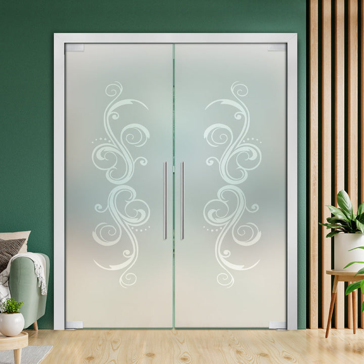 Frameless Double Pivot Glass Door with Self Closing Pivot Hinges FDPG - 2321 - DoorDiscounter