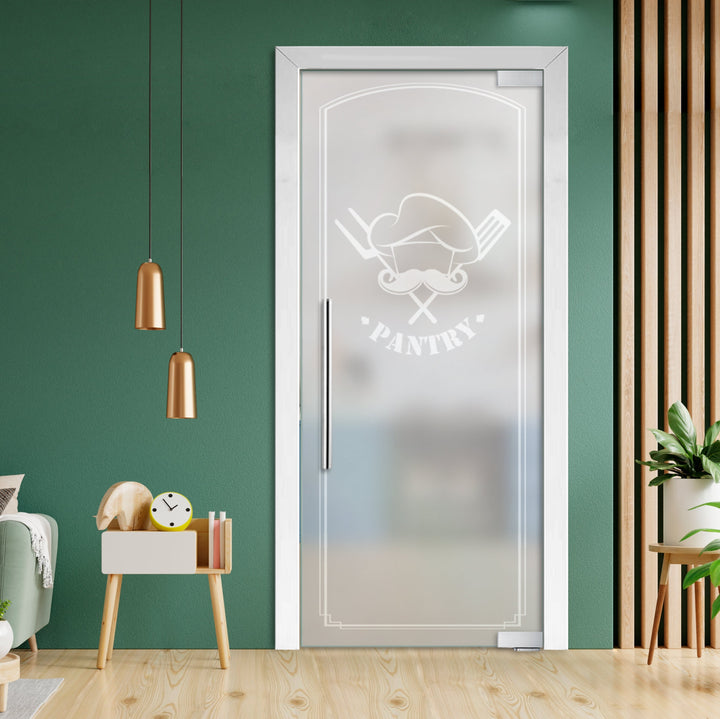 Frameless Glass Pivot Door with Self Closing Hinges FGP1 - 1993 - DoorDiscounter