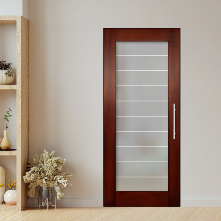 Self Closing Pivot Wooden Glass Door Pwgd - 0808 - DoorDiscounter