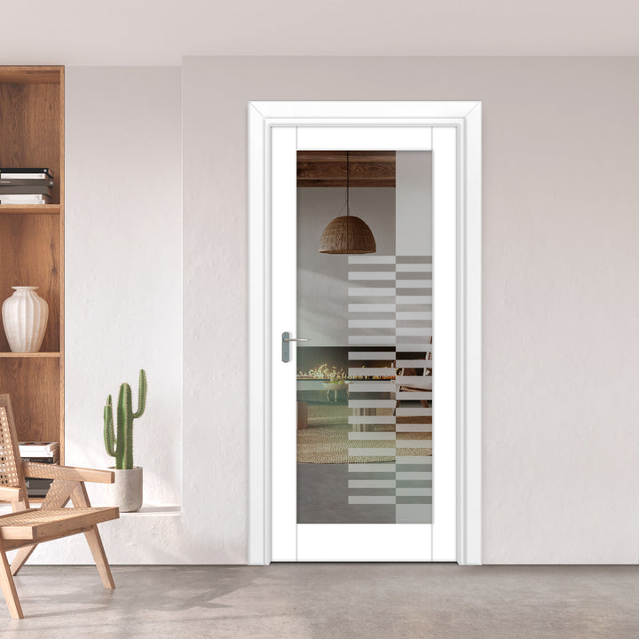 INTERIOR DOOR WITH FROSTED GLASS PANEL IDGP - 0091 - DoorDiscounter