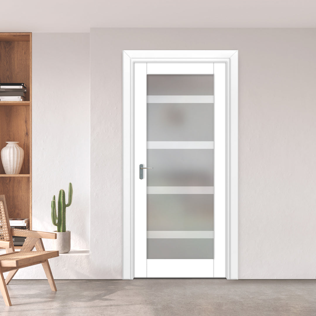 INTERIOR DOOR WITH FROSTED GLASS PANEL IDGP - 2651 - DoorDiscounter