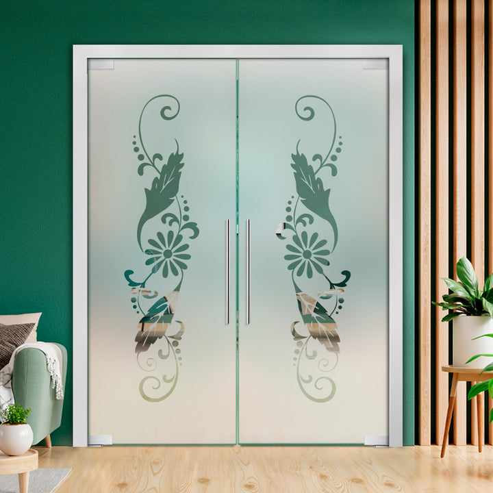 Frameless Double Pivot Glass Door with Self Closing Pivot Hinges FDPG - 2044 - DoorDiscounter