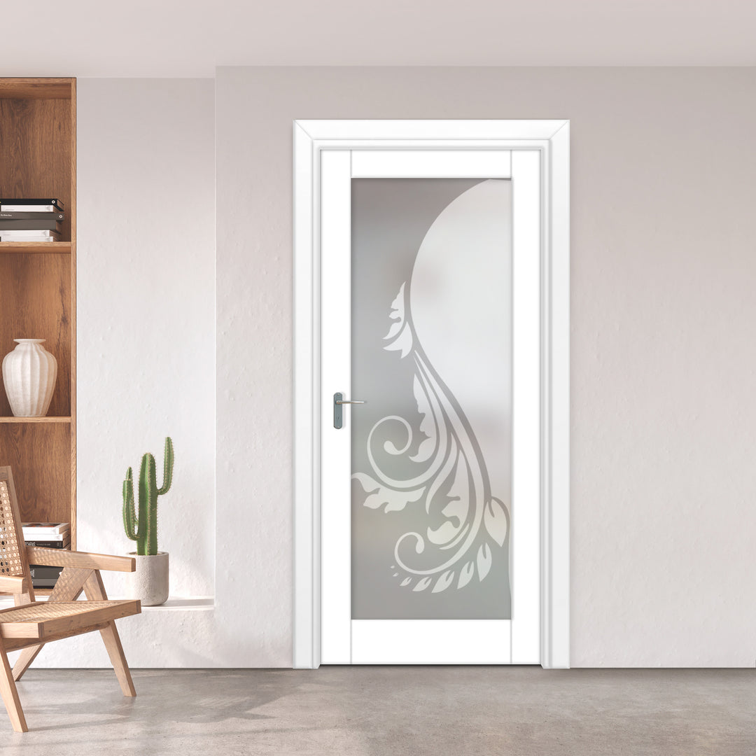 INTERIOR DOOR WITH FROSTED GLASS PANEL IDGP - 2727 - DoorDiscounter