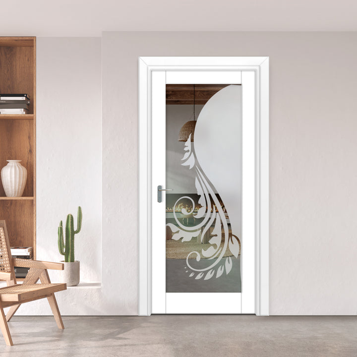 INTERIOR DOOR WITH FROSTED GLASS PANEL IDGP - 2727 - DoorDiscounter