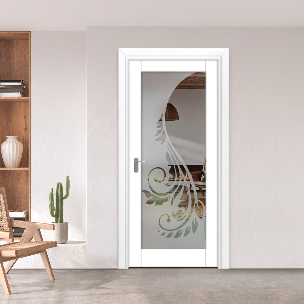 INTERIOR DOOR WITH FROSTED GLASS PANEL IDGP - 2727 - DoorDiscounter
