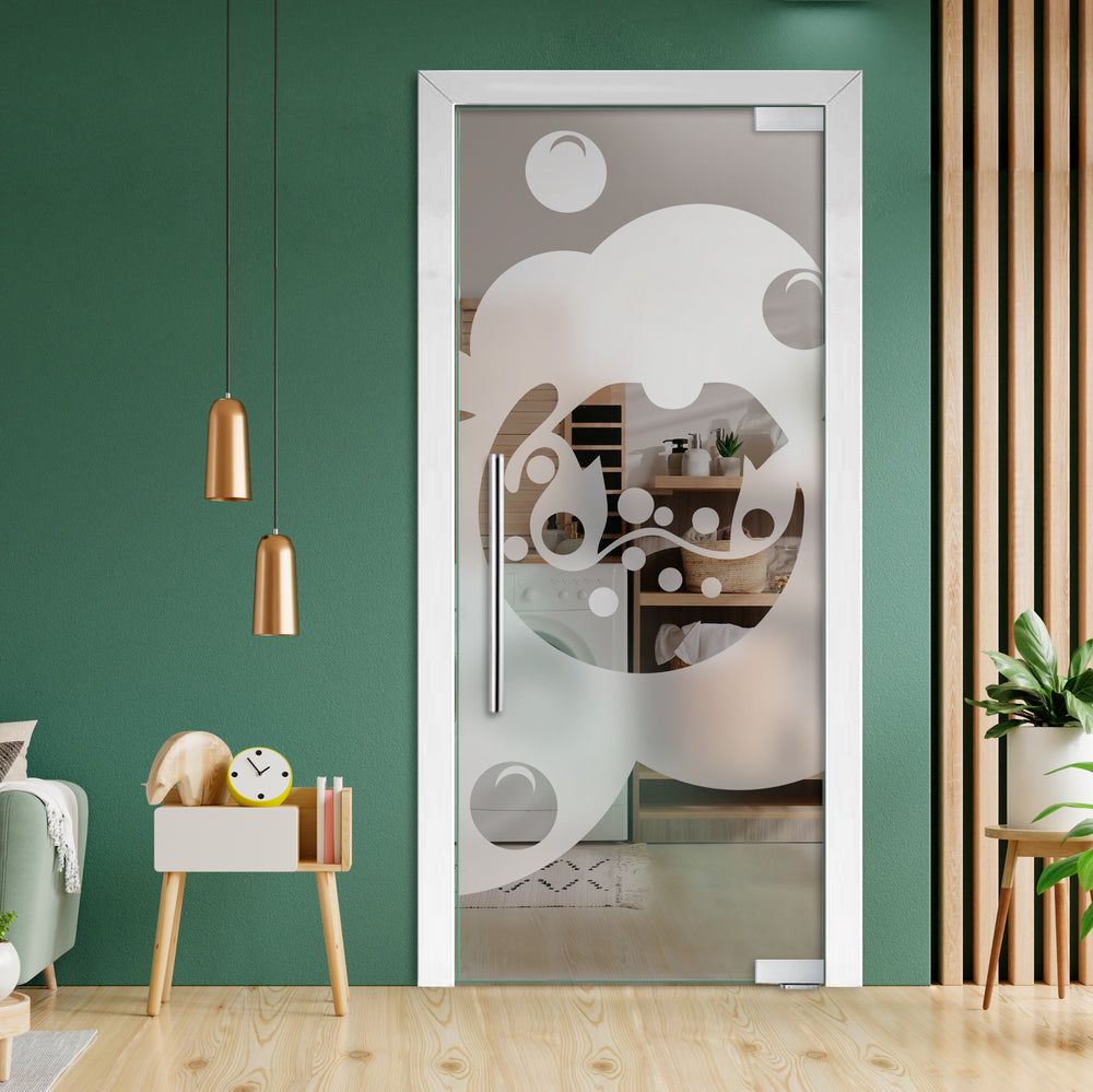 Frameless Glass Pivot Door with Self Closing Hinges FGP1 - 2035 - DoorDiscounter