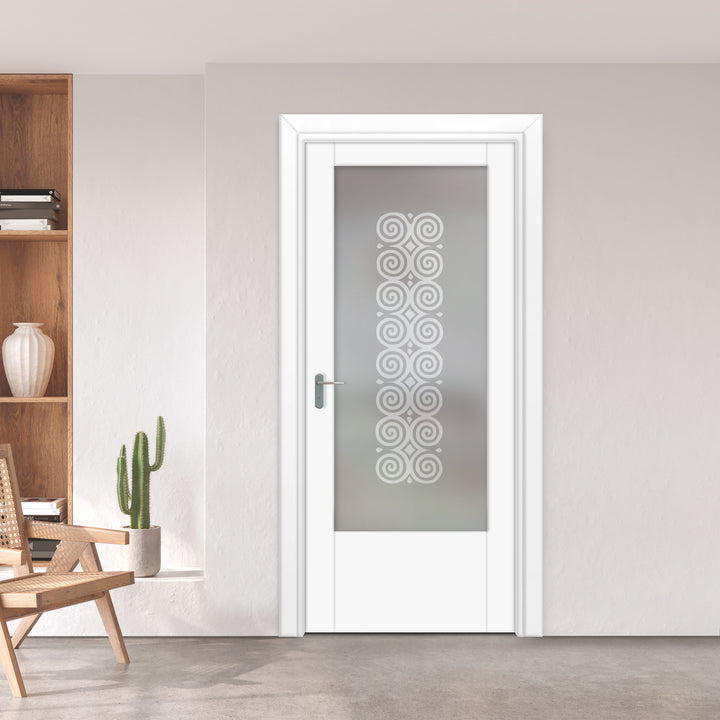INTERIOR DOOR WITH FROSTED GLASS PANEL IDGP -0235 - DoorDiscounter