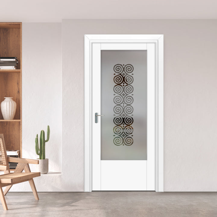 INTERIOR DOOR WITH FROSTED GLASS PANEL IDGP -0235 - DoorDiscounter