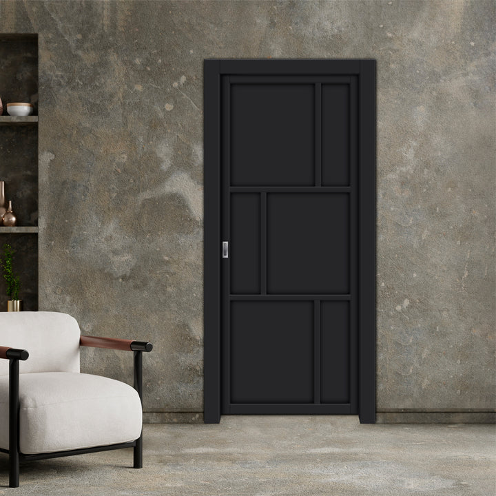 Wooden Pocket Door Industrial Style Design WPID - 1853