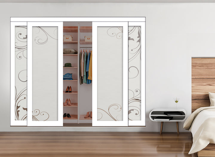 4 Leaf Mirror Effect Bypass Closet Door MEC4 - 0530 - DoorDiscounter