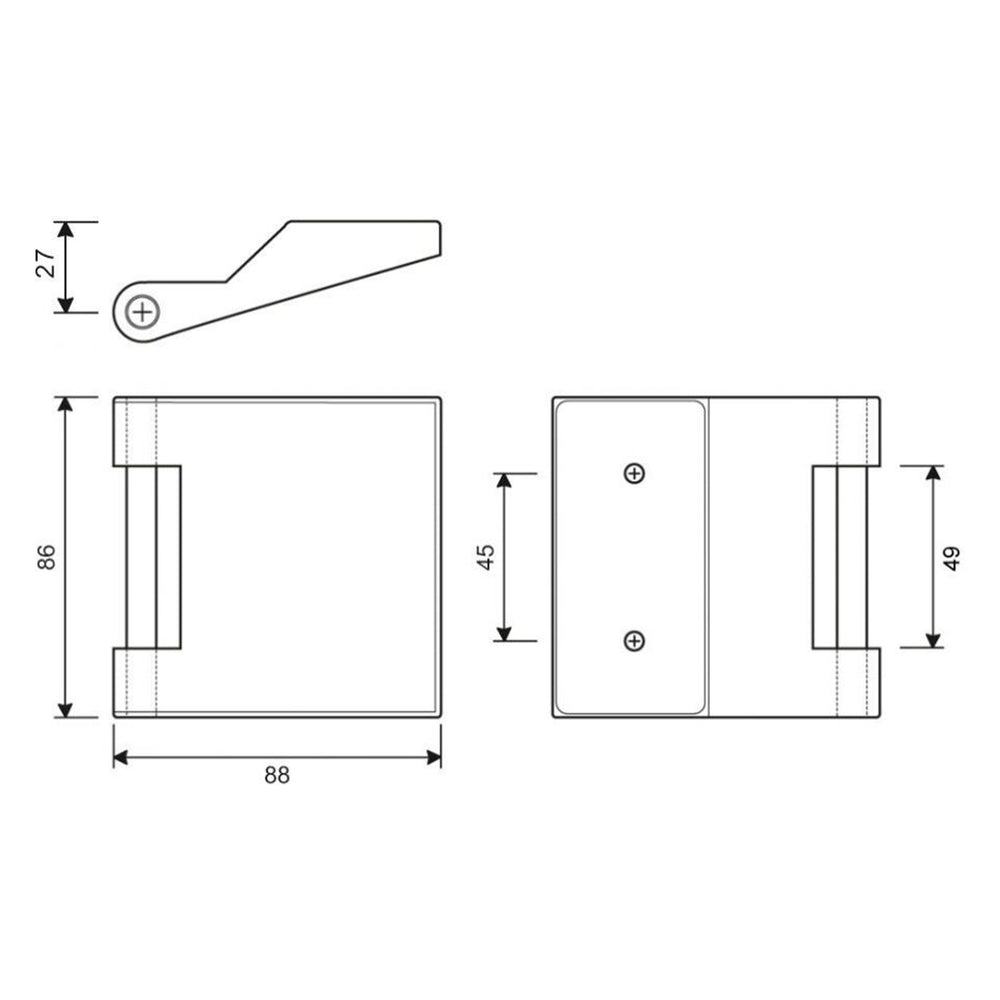 Glass door hinge kit GDHK - 3609 - DoorDiscounter