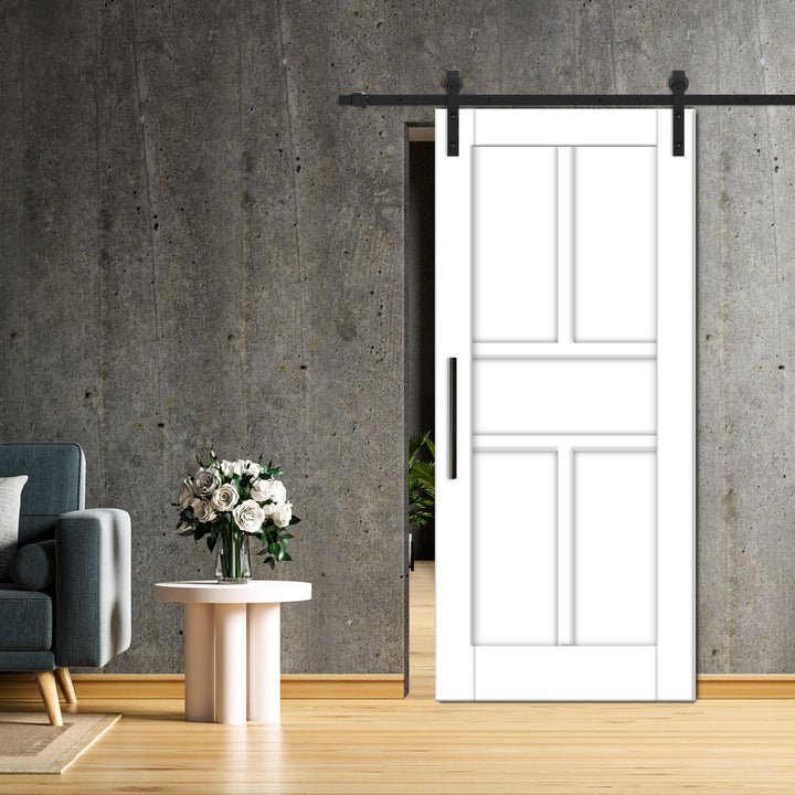 SHAKER PANEL SLIDING BARN DOOR SPSD - 3339 - DoorDiscounter