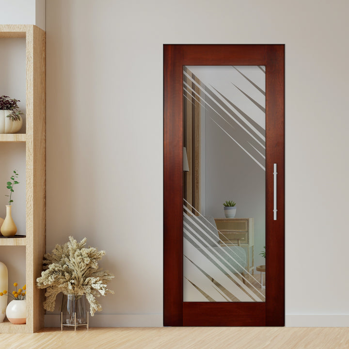 Self Closing Pivot Wooden Glass Door Pwgd - 0810 - DoorDiscounter