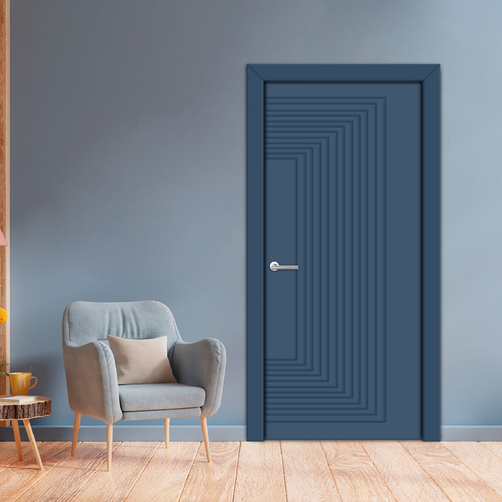 Interior Hinged Flush Door With Engraved Design Ihfc - 3917 - DoorDiscounter