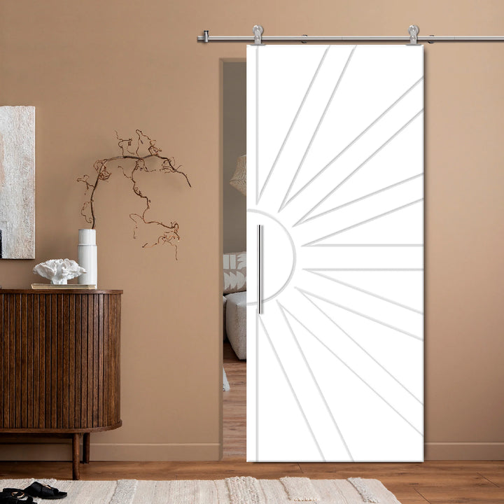 Modern Interior Flush Sliding Barn Door with CNC Router Design MICD - 1171 - DoorDiscounter