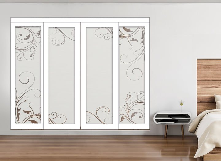 4 Leaf Mirror Effect Bypass Closet Door MEC4 - 0530 - DoorDiscounter
