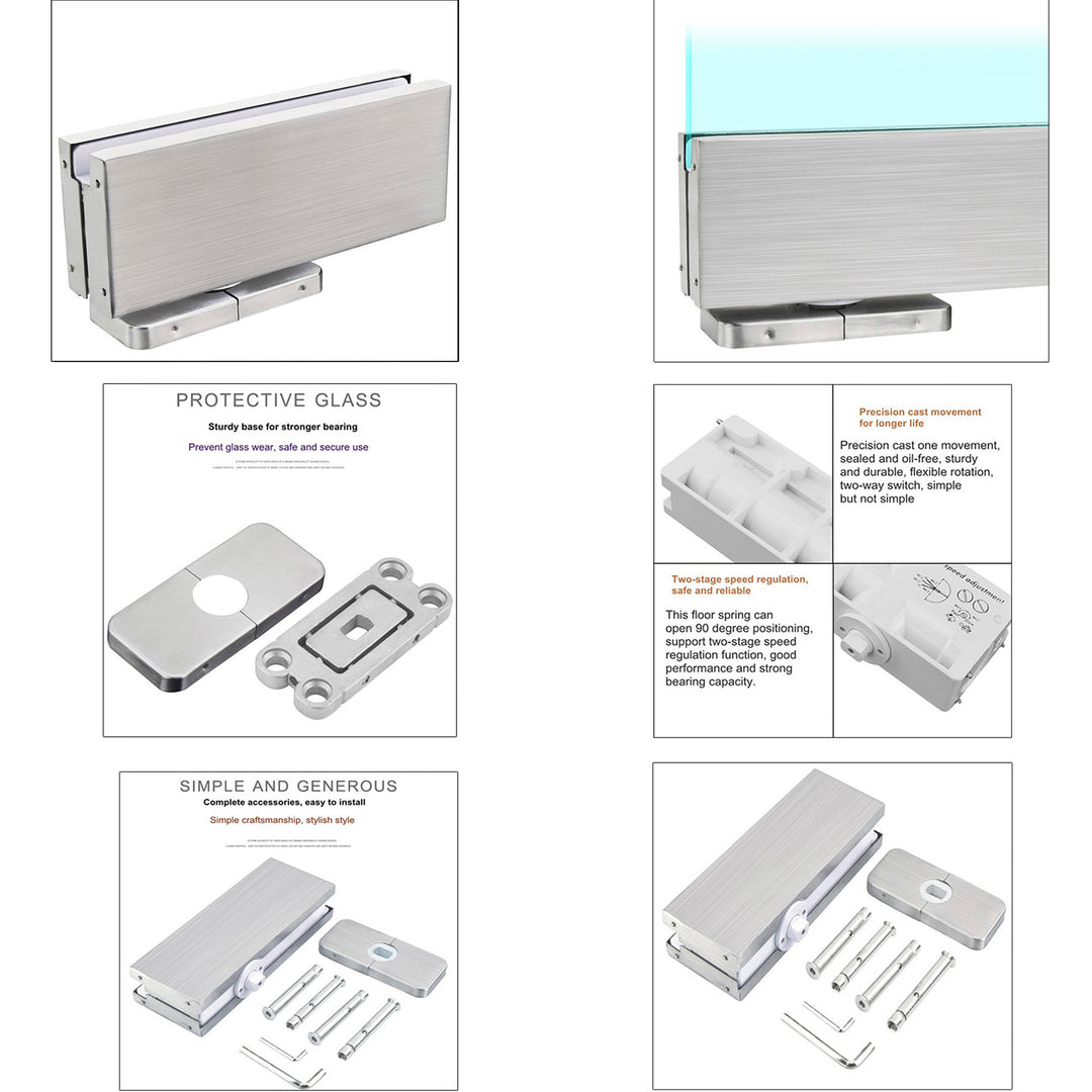 Frameless Glass Pivot Door With Self Closing Hinges Fgp1 - 1939 - DoorDiscounter