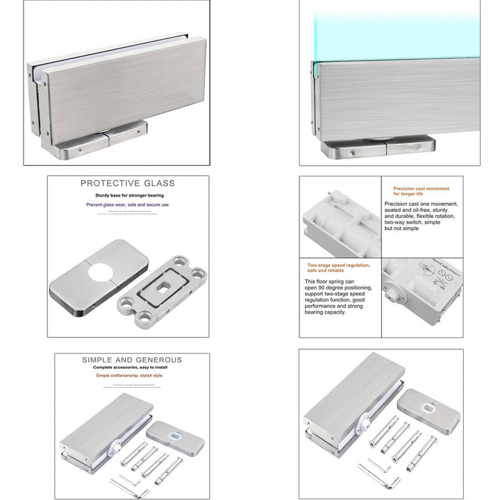Frameless Glass Pivot Door With Self Closing Hinges Fgp1 - 1939 - DoorDiscounter