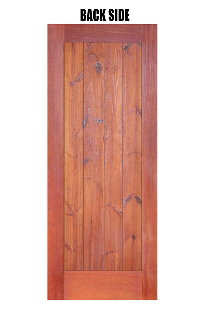 Rustic  Barn Door with Wire Brushed Pattern WBPD - 3808 - DoorDiscounter