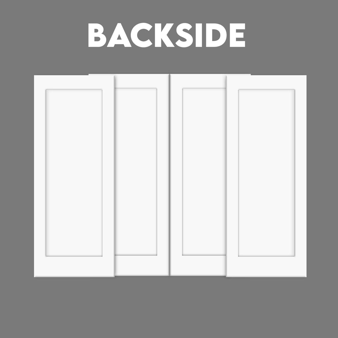 4 Leaf Mirror Effect Bypass Closet Door MEC4 - 0536 - DoorDiscounter