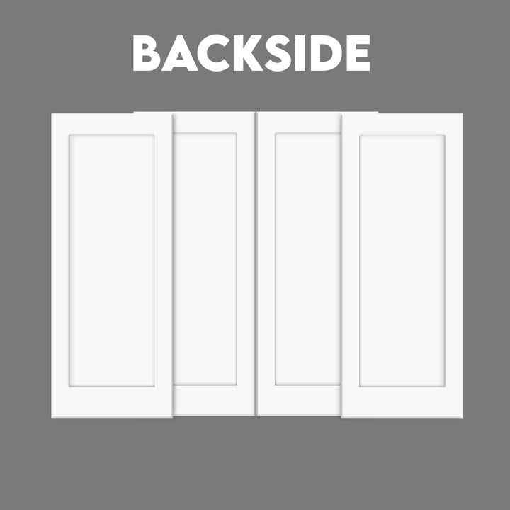 4 Leaf Mirror Effect Bypass Closet Door MEC4 - 0534 - DoorDiscounter