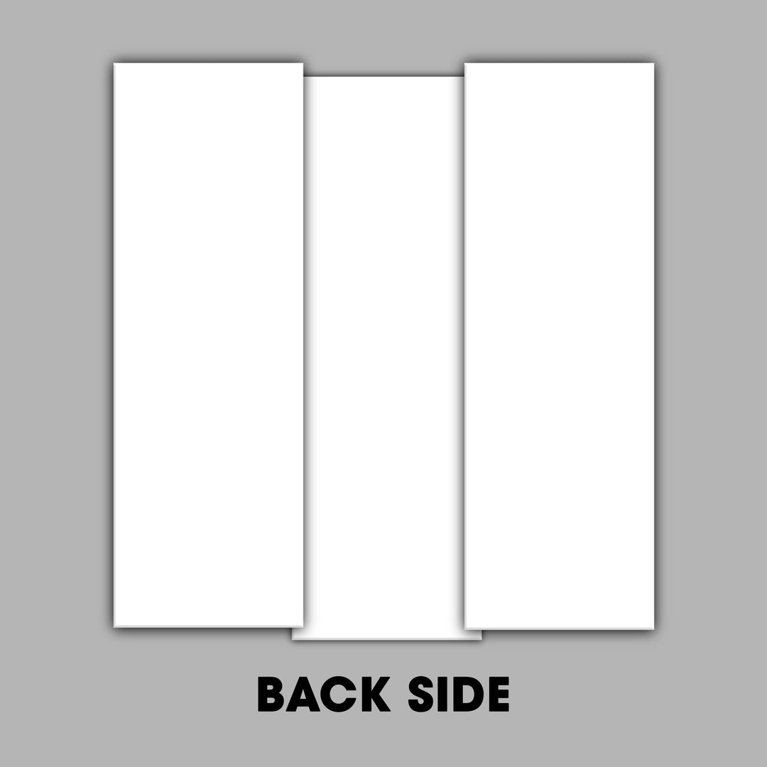 3 Leaf Bypass Sliding Closet Door With Modern Engraved Design 3Scd - 0111 - DoorDiscounter