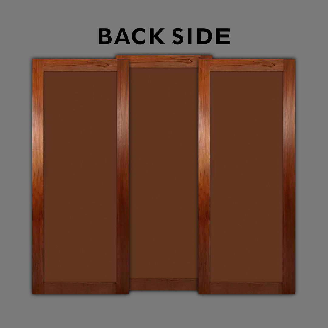 3 Leaf Sliding Bypass Closet Door with Frosted Panel Mec3 - 0201 - DoorDiscounter
