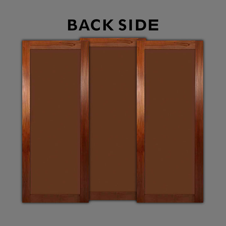 3 Leaf Sliding Bypass Closet Door with Frosted Panel Mec3 - 0201 - DoorDiscounter