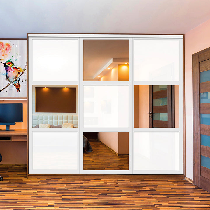 CLOSET DOOR WITH PAINTED GLASS CPG3 - 3778 - DoorDiscounter