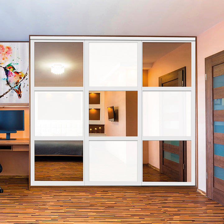 CLOSET DOOR WITH PAINTED GLASS CPG3 - 3778 - DoorDiscounter