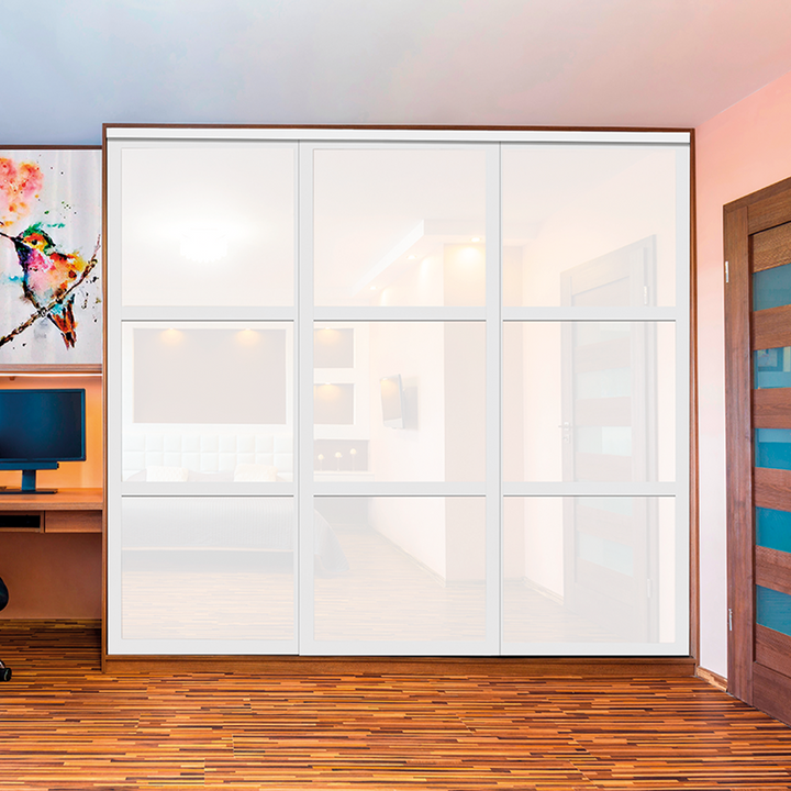 CLOSET DOOR WITH PAINTED GLASS CPG3 - 3778 - DoorDiscounter