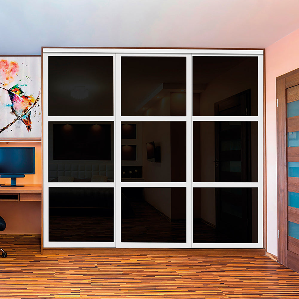 CLOSET DOOR WITH PAINTED GLASS CPG3 - 3775 - DoorDiscounter