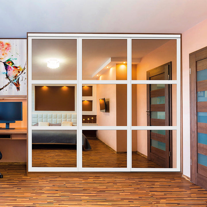 CLOSET DOOR WITH PAINTED GLASS CPG3 - 3773 - DoorDiscounter