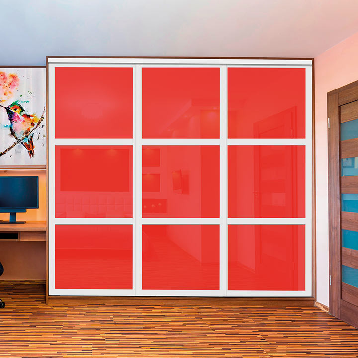 CLOSET DOOR WITH PAINTED GLASS CPG3 - 3773 - DoorDiscounter