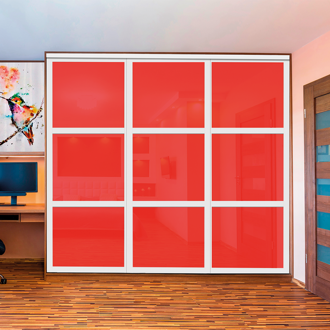 CLOSET DOOR WITH PAINTED GLASS CPG3 - 3777 - DoorDiscounter