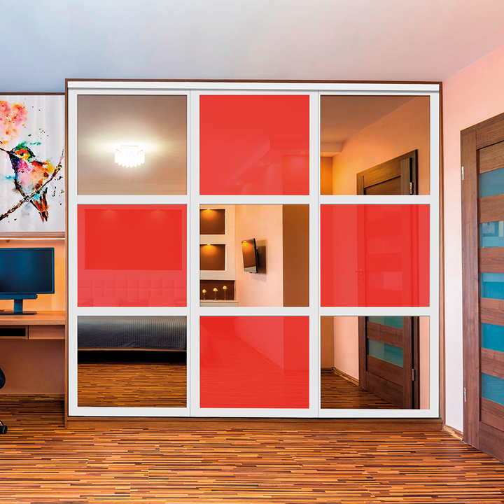 CLOSET DOOR WITH PAINTED GLASS CPG3 - 3773 - DoorDiscounter