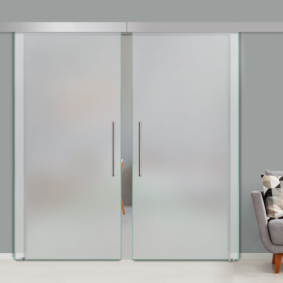 Double Sliding Glass Barn Door A100 SGB2 - 0360 - DoorDiscounter