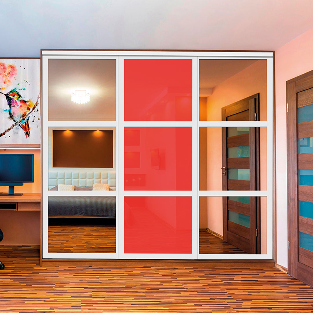 CLOSET DOOR WITH PAINTED GLASS CPG3 - 3773 - DoorDiscounter