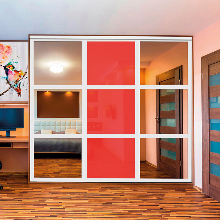 CLOSET DOOR WITH PAINTED GLASS CPG3 - 3773 - DoorDiscounter