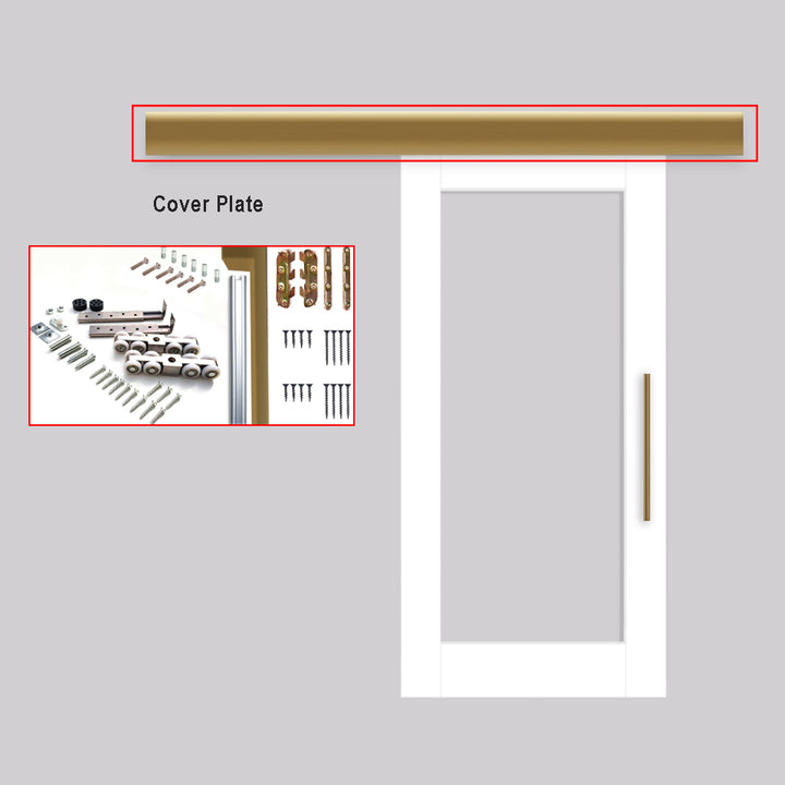 Aluminum Sliding System For Wood Barn Doors Hardware Kit SWB1 - 3821 - DoorDiscounter
