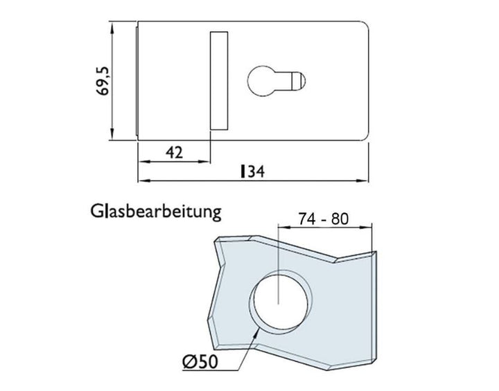 Stainless Steel Lock for Sliding Glass Door SLSG - 3481 - DoorDiscounter