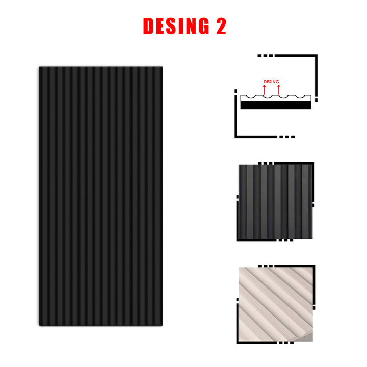 Fluted Wooden Sliding Barn Door With Hidden Invisible Hardware FWIH - 1346 - DoorDiscounter