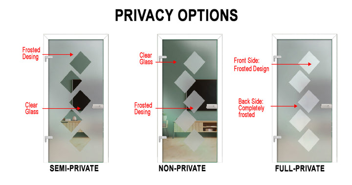 Double Hinged Glass Door  DHDG - 3801 - DoorDiscounter
